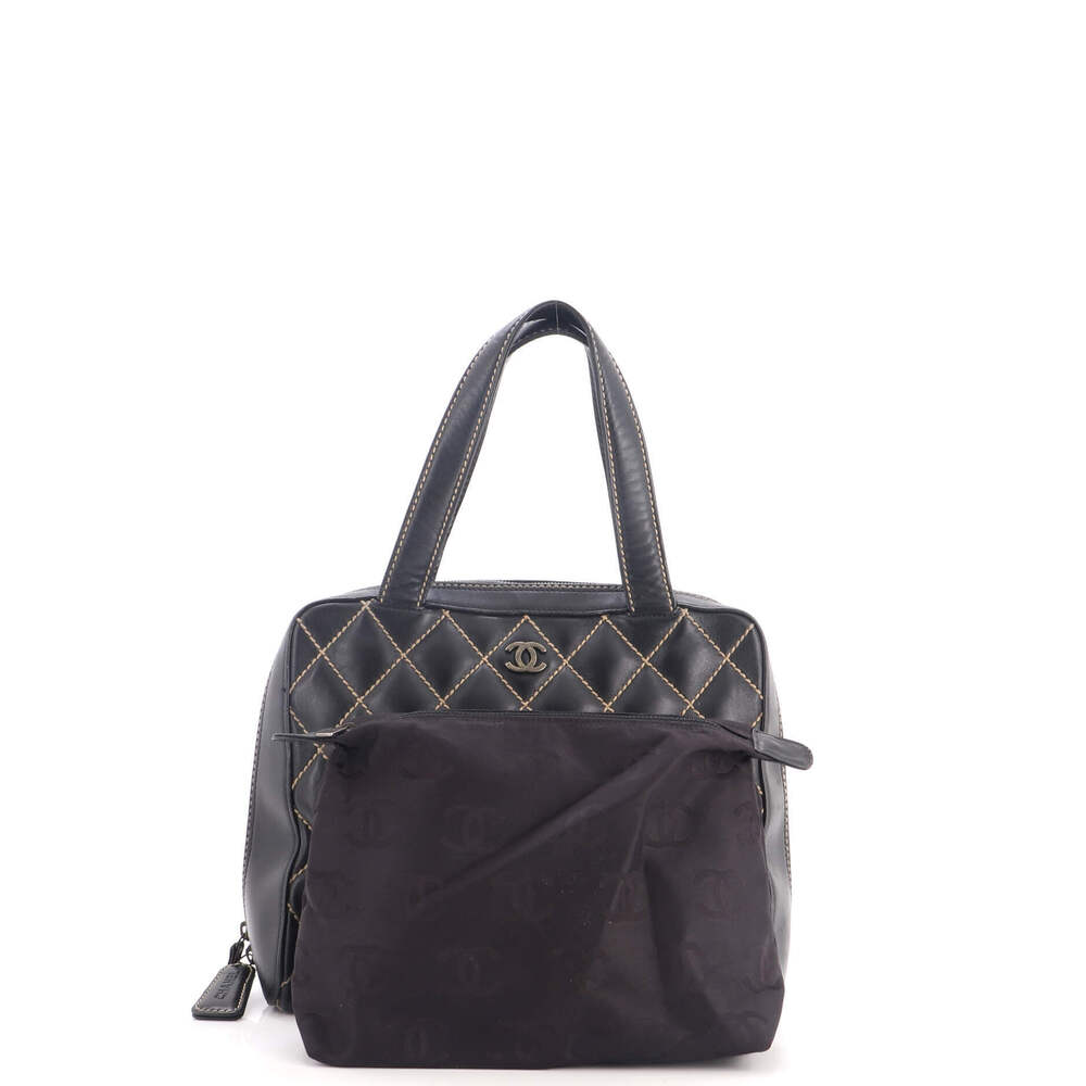 Chanel Large Surpique Zip Around Satchel